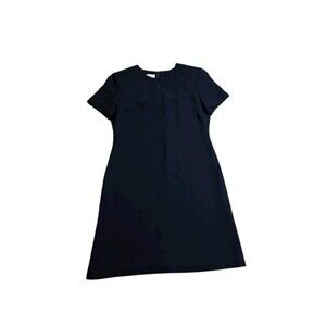 VTG Y2K Talbots Midi Dress Size 10P Petite Career LBD Little Black Dress Lined